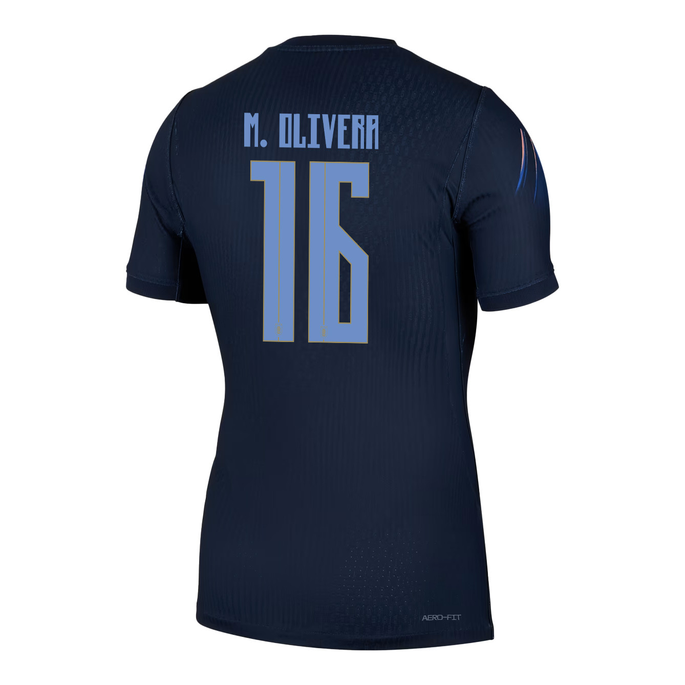 Mathías Olivera 16 Uruguay National Team 2026 Away Jersey - Navy, Men - Jersey Teams