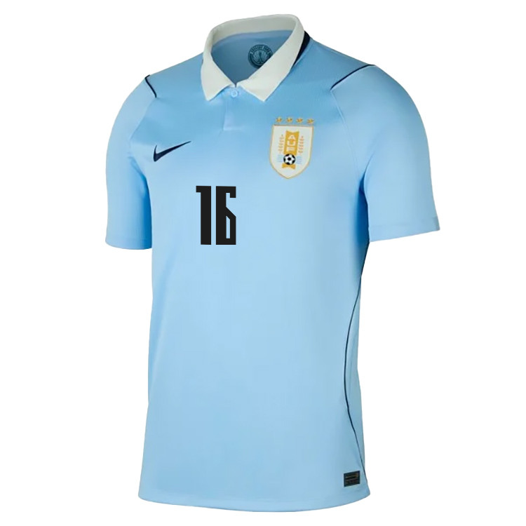Mathías Olivera 16 Uruguay National Team 2026 Home Jersey - Blue, Men - Jersey Teams