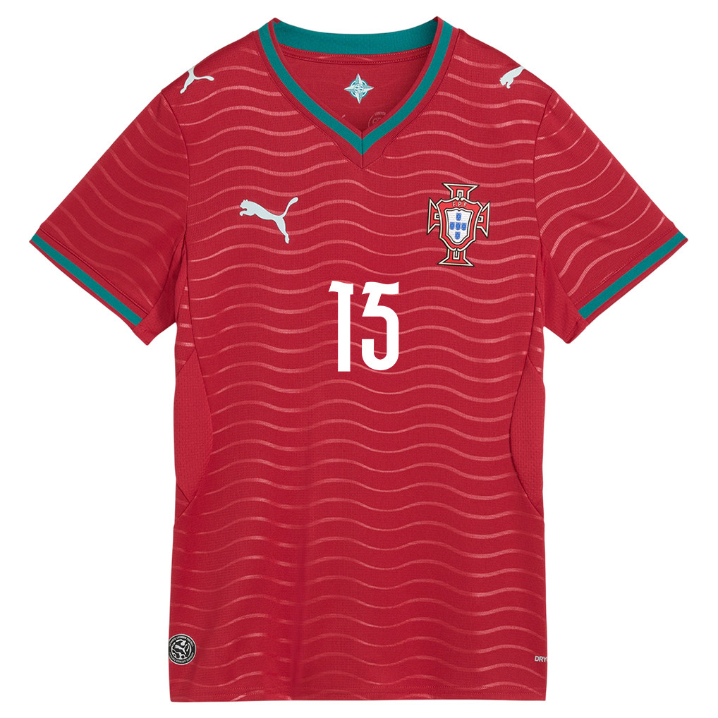 Matheus Nunes 15 Women's Portugal National Team 2026 Home Jersey - Red - Jersey Teams