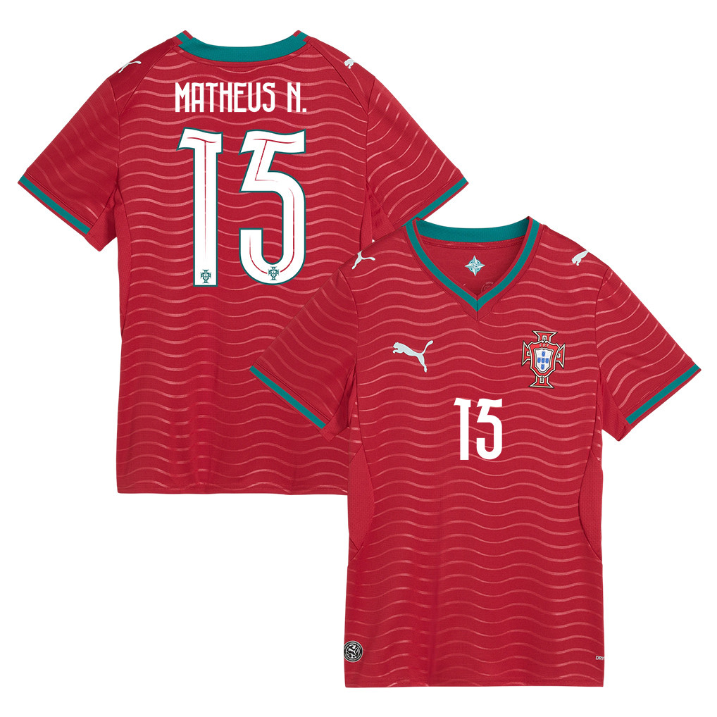 Matheus Nunes 15 Women's Portugal National Team 2026 Home Jersey - Red - Jersey Teams