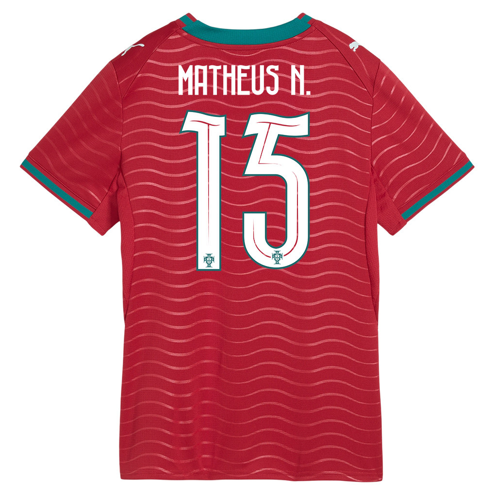 Matheus Nunes 15 Women's Portugal National Team 2026 Home Jersey - Red - Jersey Teams