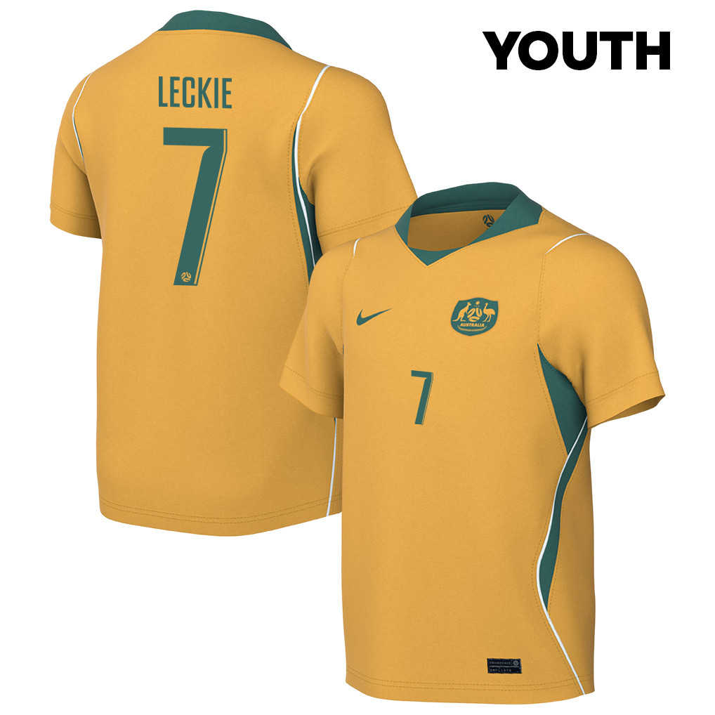 Mathew Leckie 7 Youth Australia National Team 2026 Home Jersey - Yellow - Jersey Teams