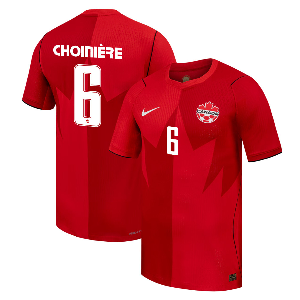 Mathieu Choinière 6 Canada National Team 2026 Home Jersey - Red, Men - Jersey Teams