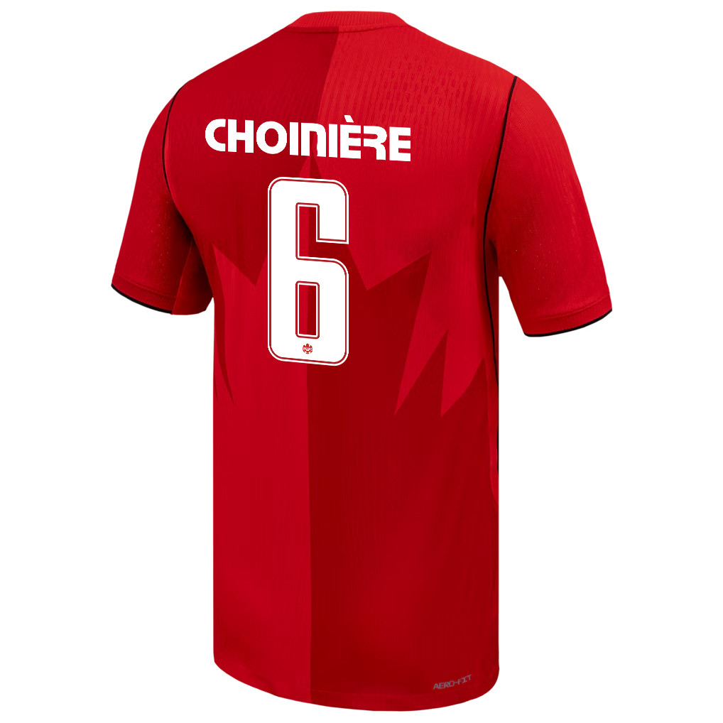 Mathieu Choinière 6 Canada National Team 2026 Home Jersey - Red, Men - Jersey Teams