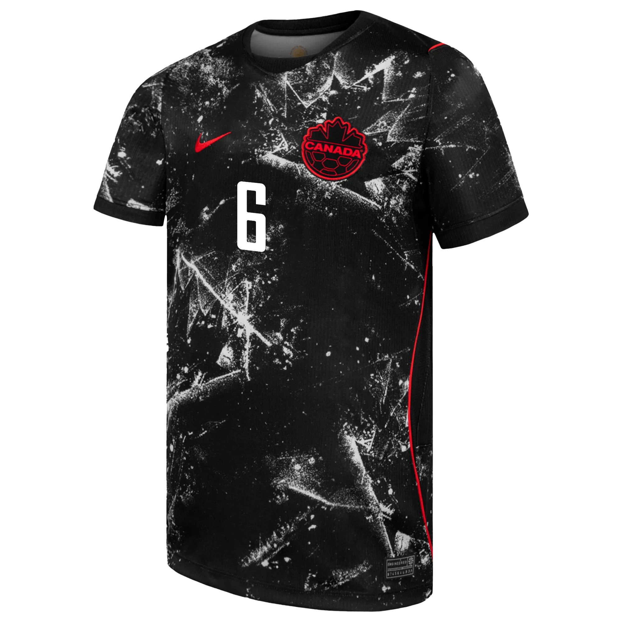 Mathieu Choinière 6 Youth Canada National Team 2026 Away Jersey - Black - Jersey Teams