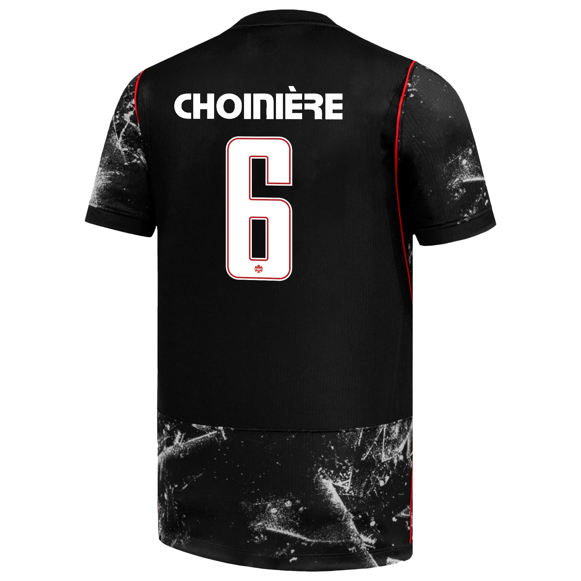 Mathieu Choinière 6 Youth Canada National Team 2026 Away Jersey - Black - Jersey Teams
