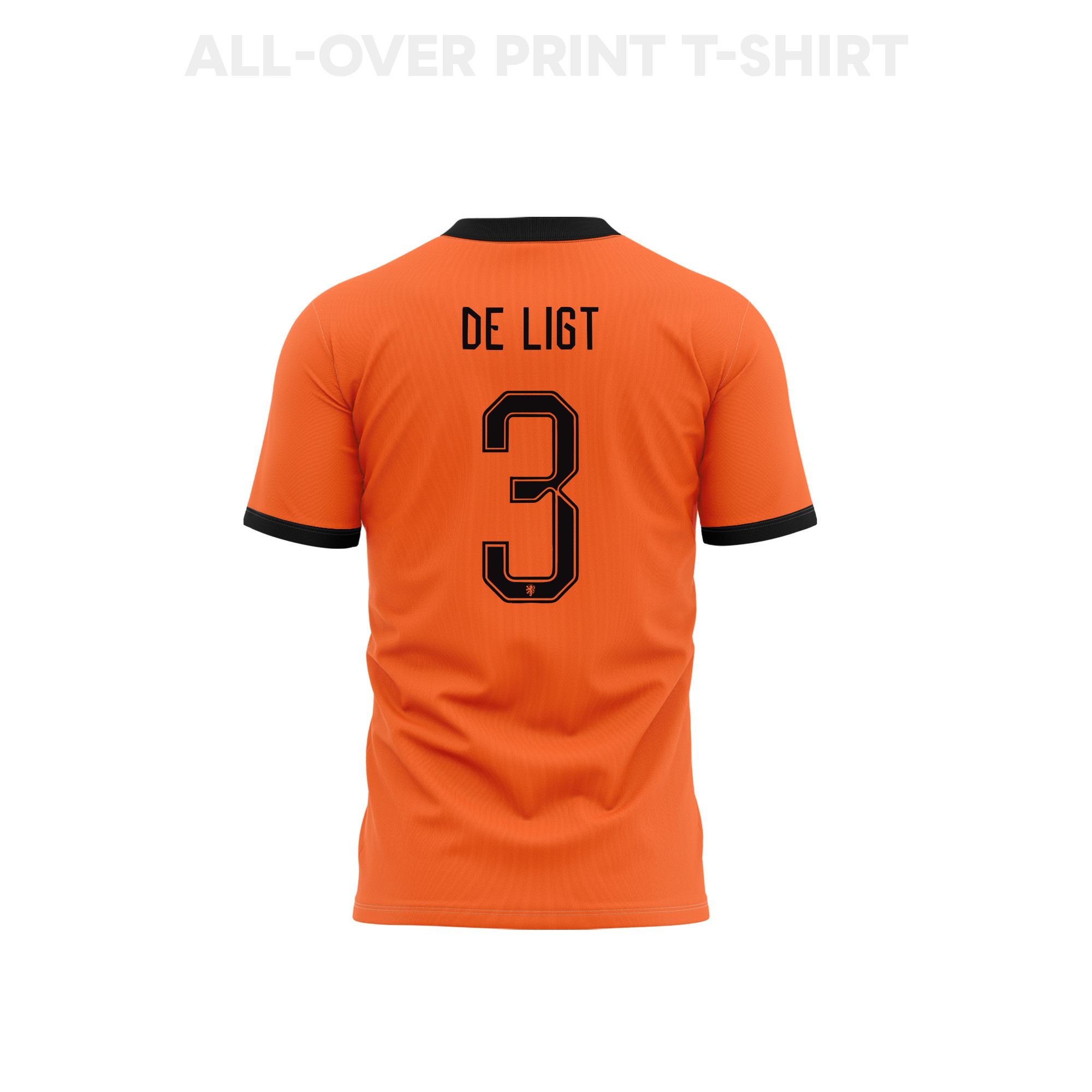 Matthijs de Ligt 3 Netherlands 2026 Home 3D T-Shirt Fully Printed – Unisex, Orange - Jersey Teams