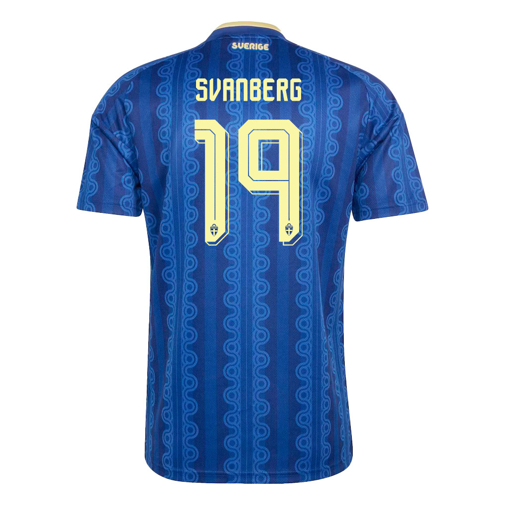 Mattias Svanberg 19 Sweden National Team 2026 Away Jersey - Blue, Men - Jersey Teams