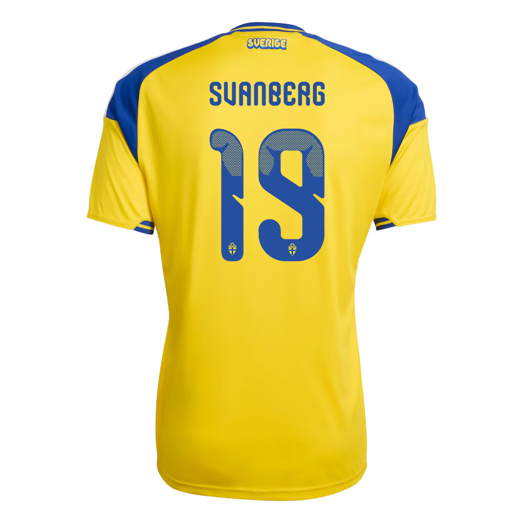Mattias Svanberg 19 Sweden National Team 2026 Home Jersey - Yellow, Men - Jersey Teams