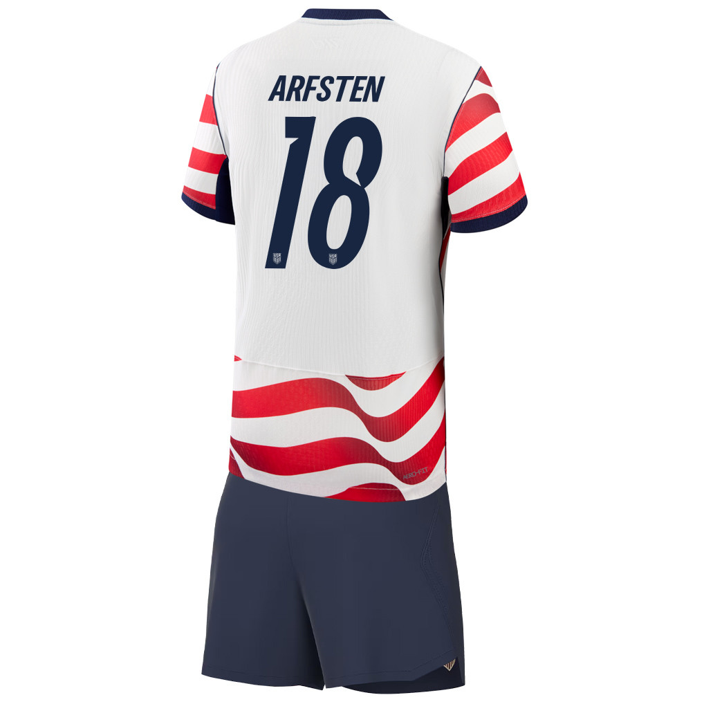Max Arfsten 18 USMNT 2026 YOUTH Home Jersey & Shorts Set - Jersey Teams