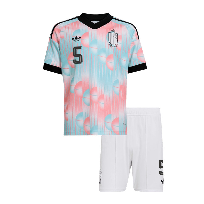 Maxim De Cuyper 5 Belgium 2026 YOUTH Away Jersey & Shorts Set - Light Blue - Jersey Teams
