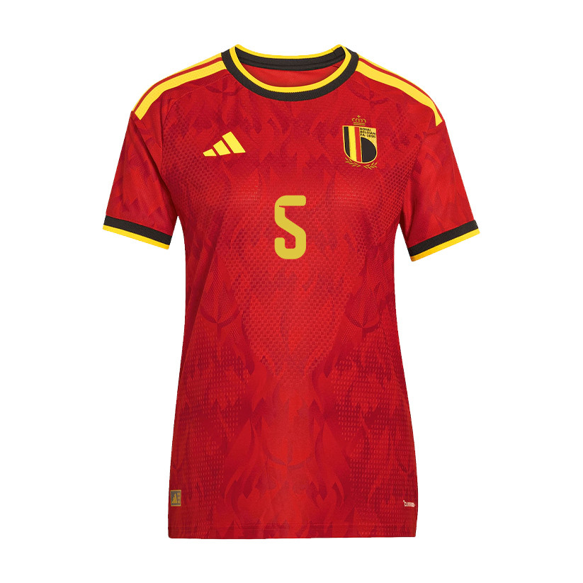 Maxim De Cuyper 5 Women's Belgium National Team 2026 Home Jersey - Red - Jersey Teams