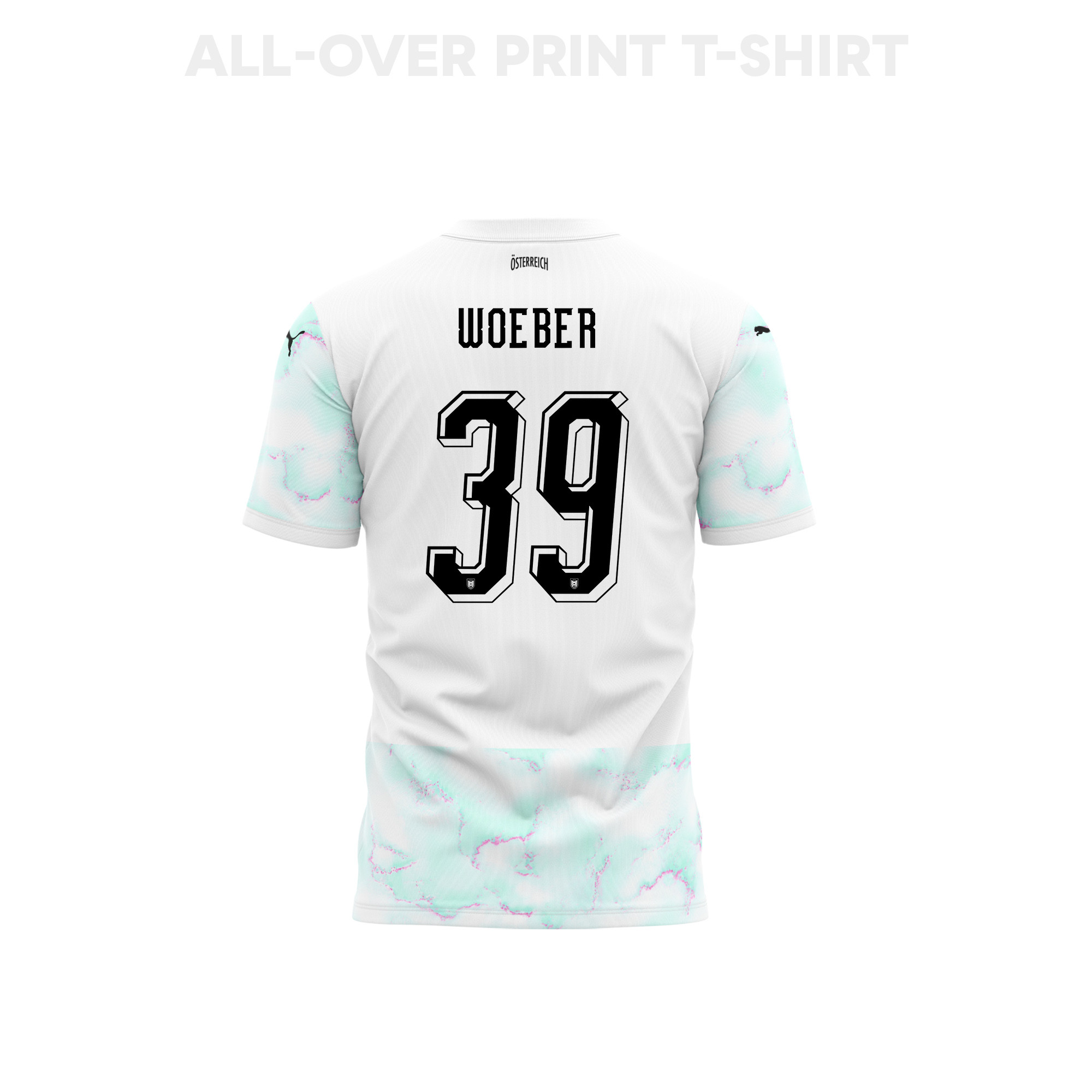 Maximilian Woeber 39 Austria 2026 Away 3D T-Shirt Fully Printed – Unisex, White - Jersey Teams