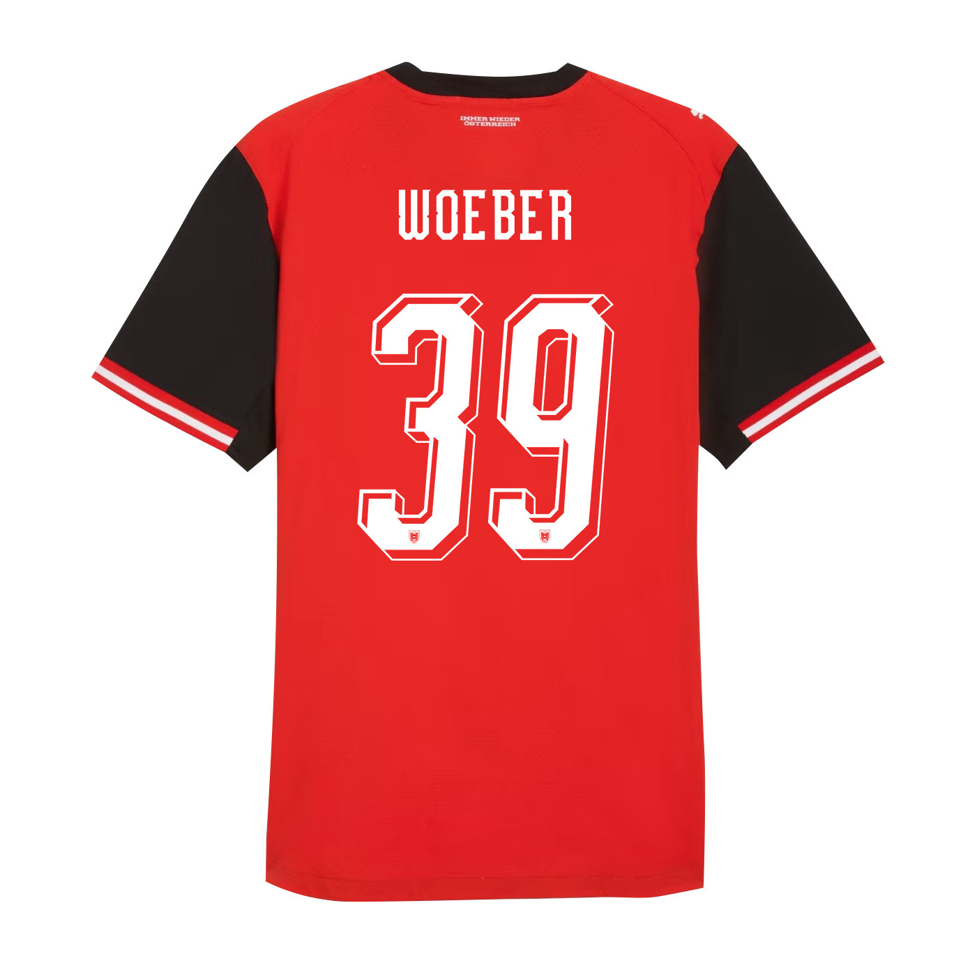 Maximilian Woeber 39 Youth Austria National Team 2026 Home Jersey - Red - Jersey Teams