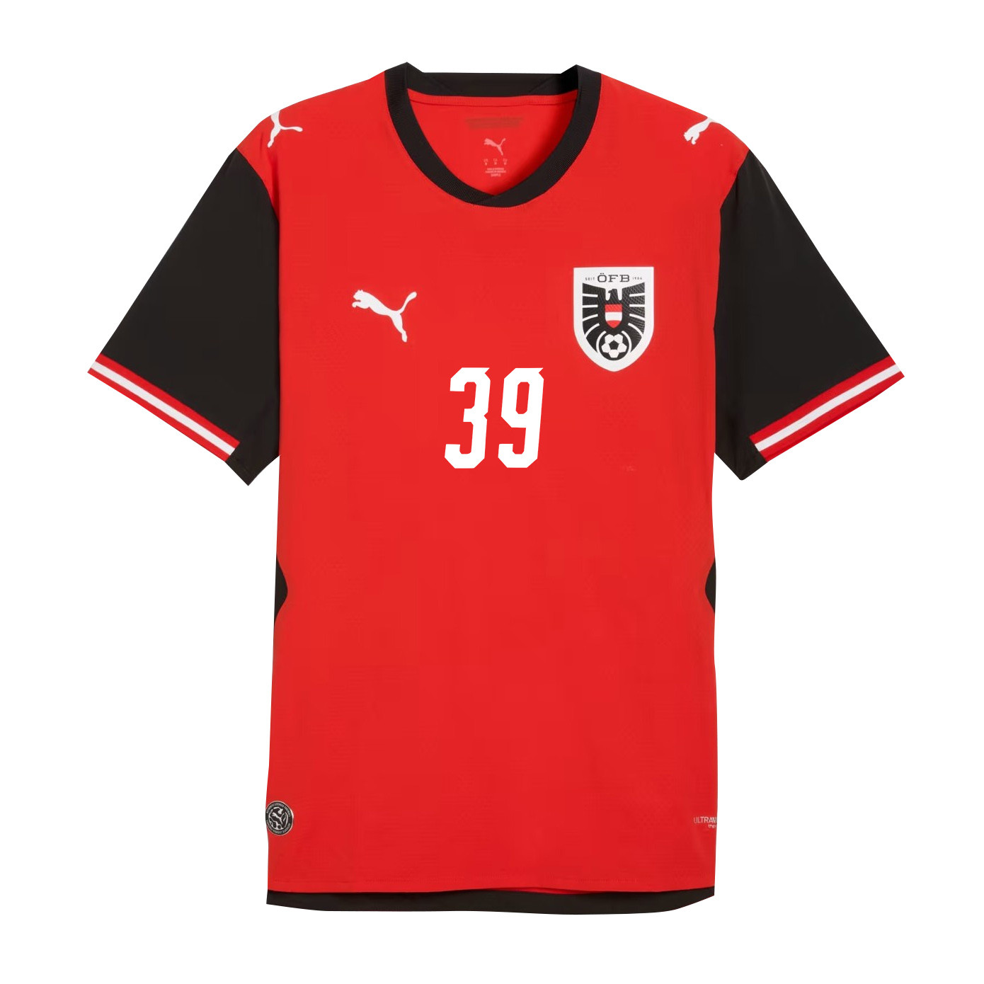 Maximilian Woeber 39 Youth Austria National Team 2026 Home Jersey - Red - Jersey Teams