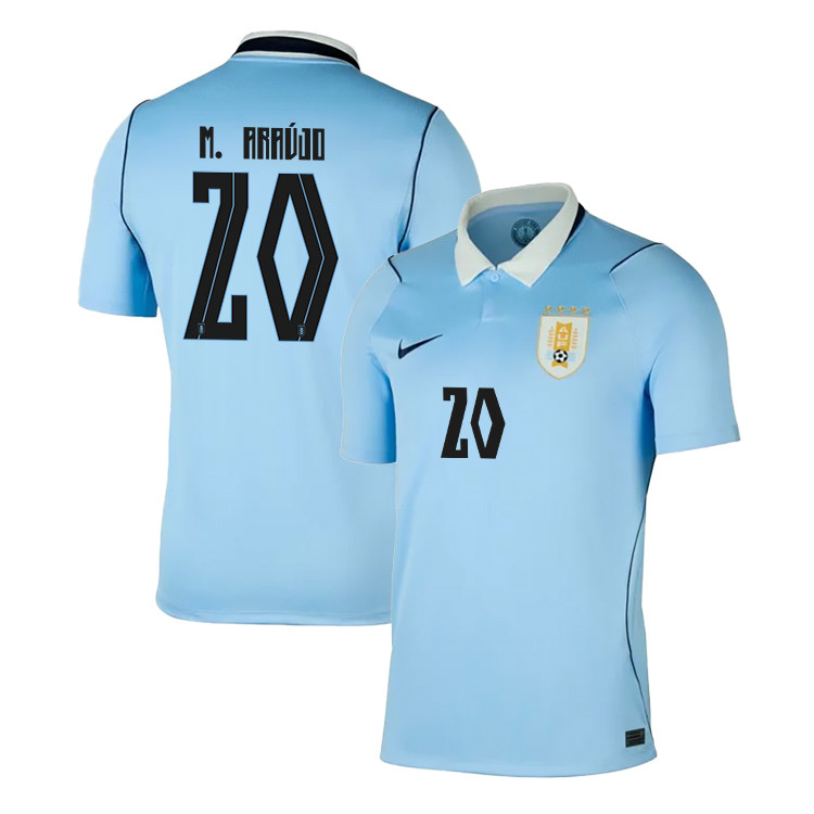 Maximiliano Araújo 20 Uruguay National Team 2026 Home Jersey - Blue, Men - Jersey Teams