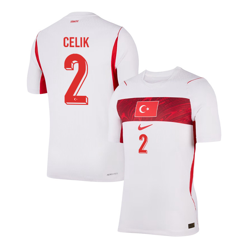 Mehmet Zeki Celik 2 Turkey National Team 2026 Away Jersey - White, Men - Jersey Teams