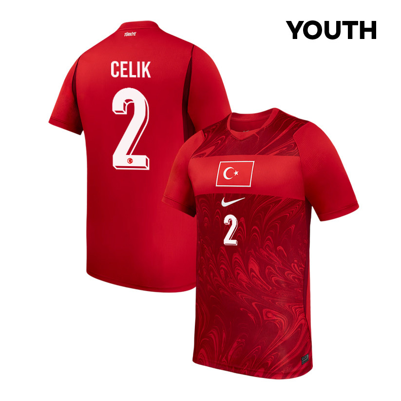 Mehmet Zeki Celik 2 Youth Turkey National Team 2026 Home Jersey - Red - Jersey Teams
