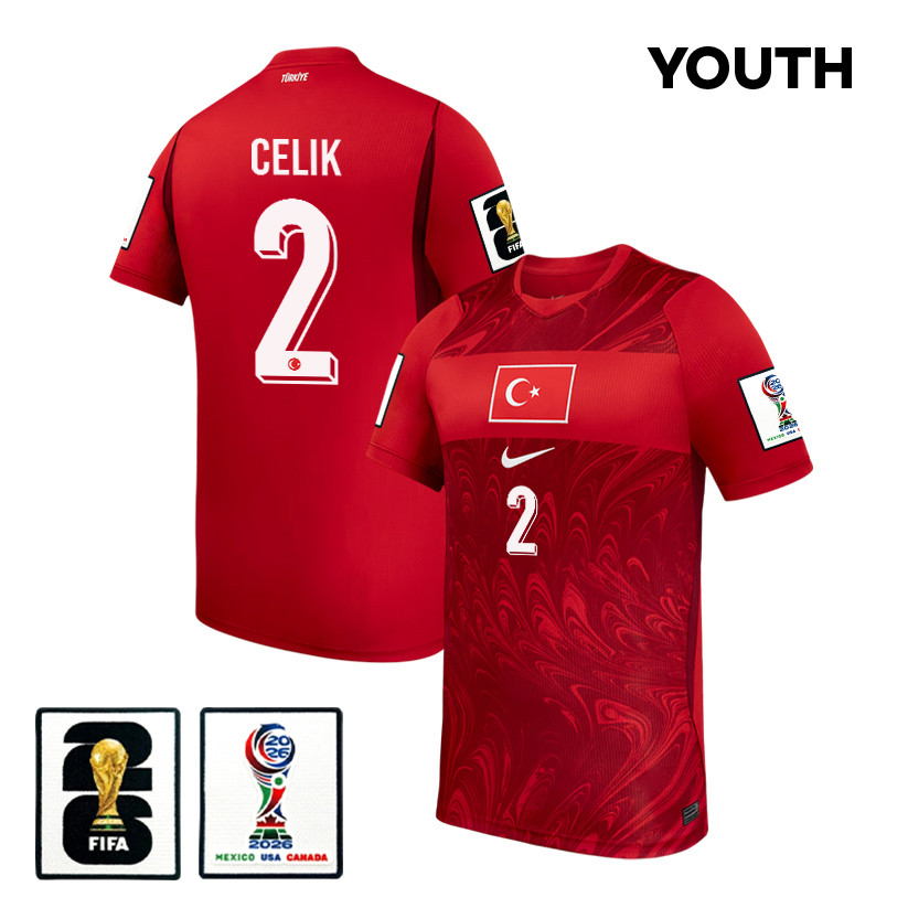 Mehmet Zeki Celik 2 Youth Turkey National Team 2026 Home Jersey - Red - Jersey Teams