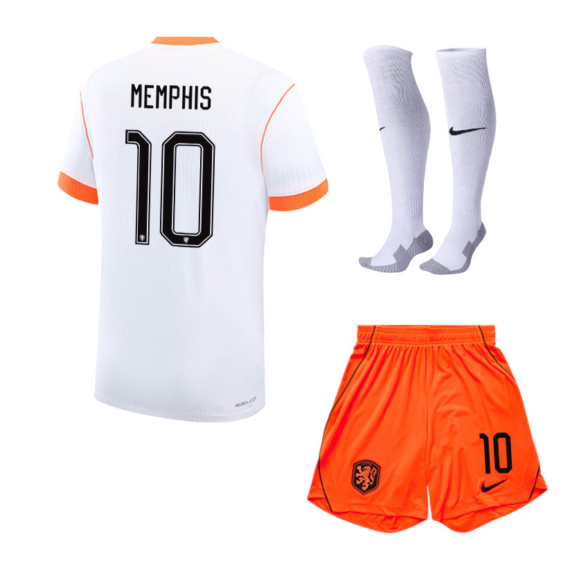 Memphis Depay 10 Netherlands 2026 Away Men Kit Set – White - Jersey Teams
