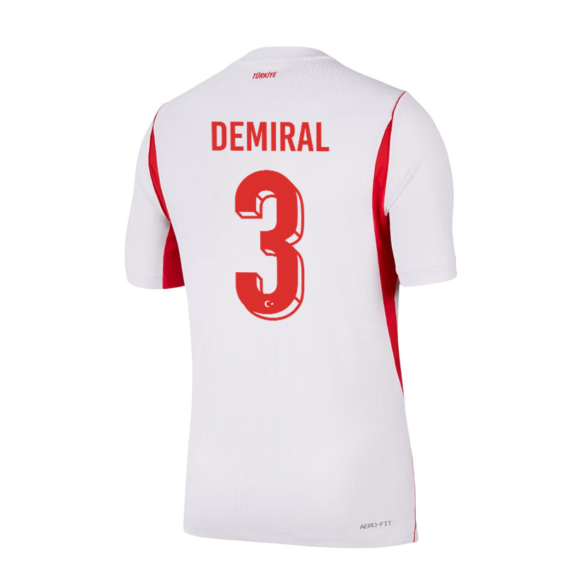 Merih Demiral 3 Turkey National Team 2026 Away Jersey - White, Men - Jersey Teams