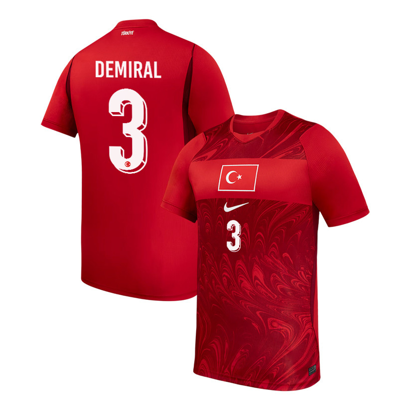 Merih Demiral 3 Turkey National Team 2026 Home Jersey - Red, Men - Jersey Teams