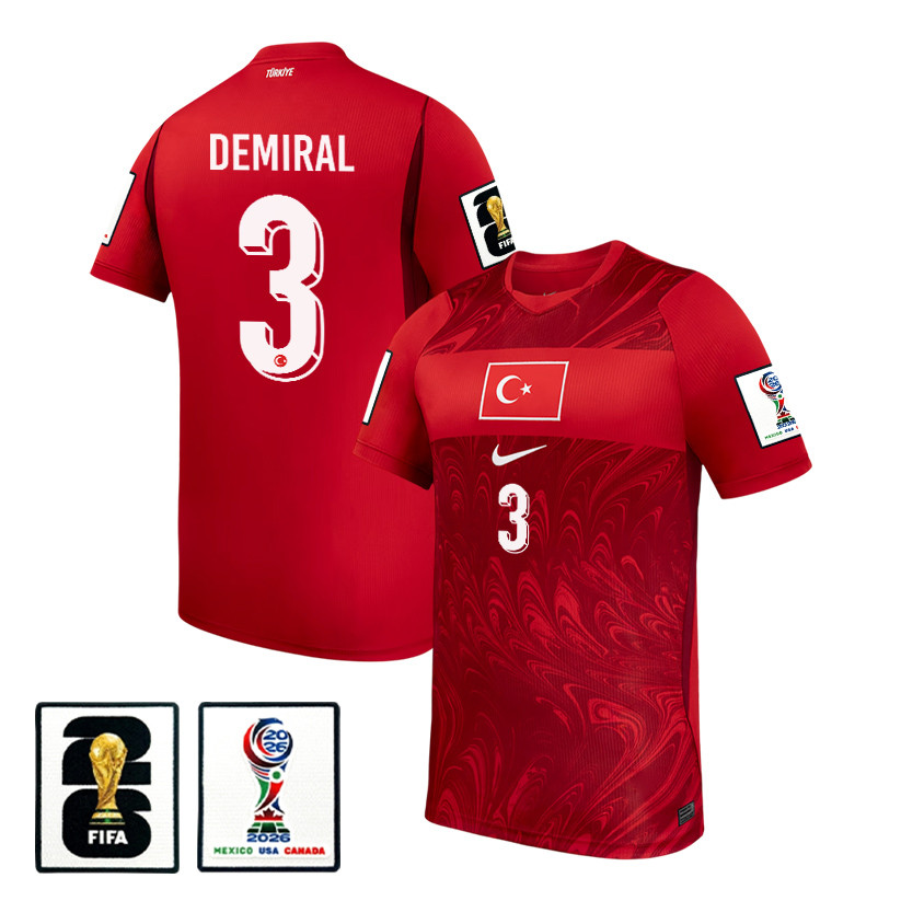 Merih Demiral 3 Turkey National Team 2026 Home Jersey - Red, Men - Jersey Teams
