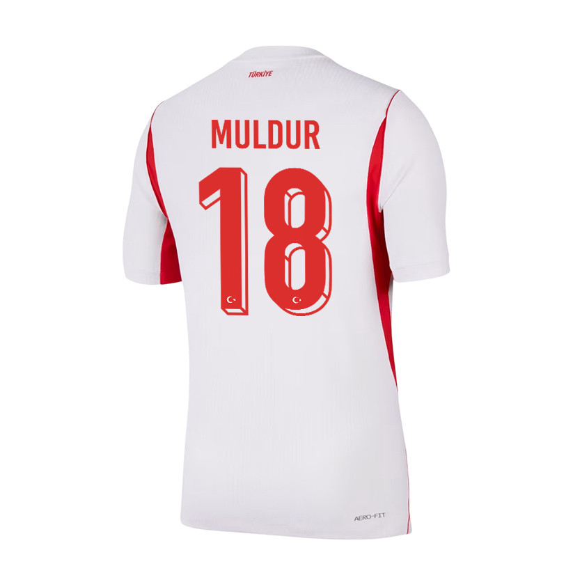 Mert Muldur 18 Turkey National Team 2026 Away Jersey - White, Men - Jersey Teams