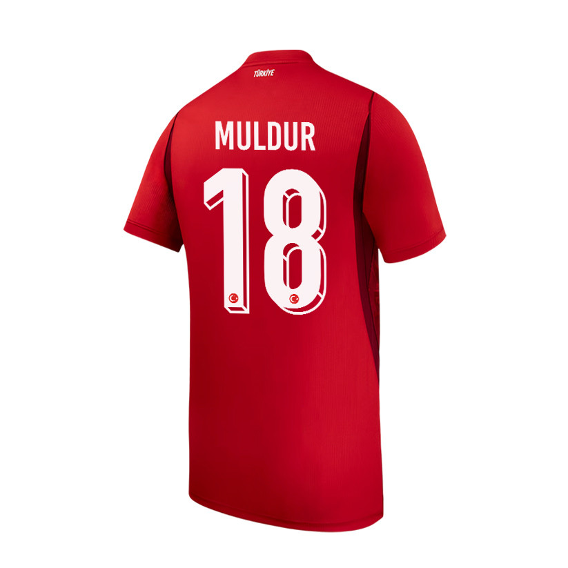 Mert Muldur 18 Youth Turkey National Team 2026 Home Jersey - Red - Jersey Teams