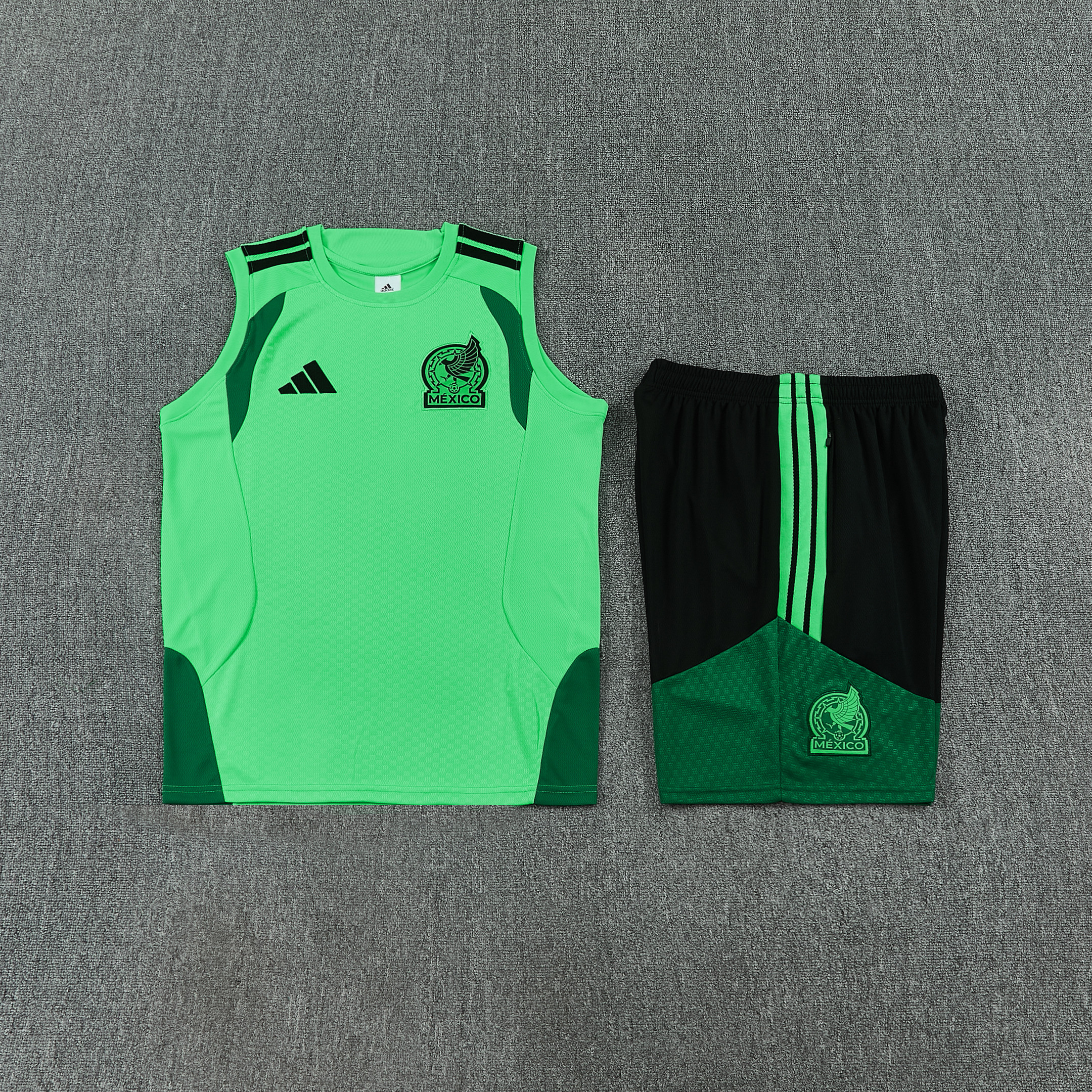 Mexico 2026-27 Sleeveless Training Set Men Soccer Kit – Green - Jersey Teams
