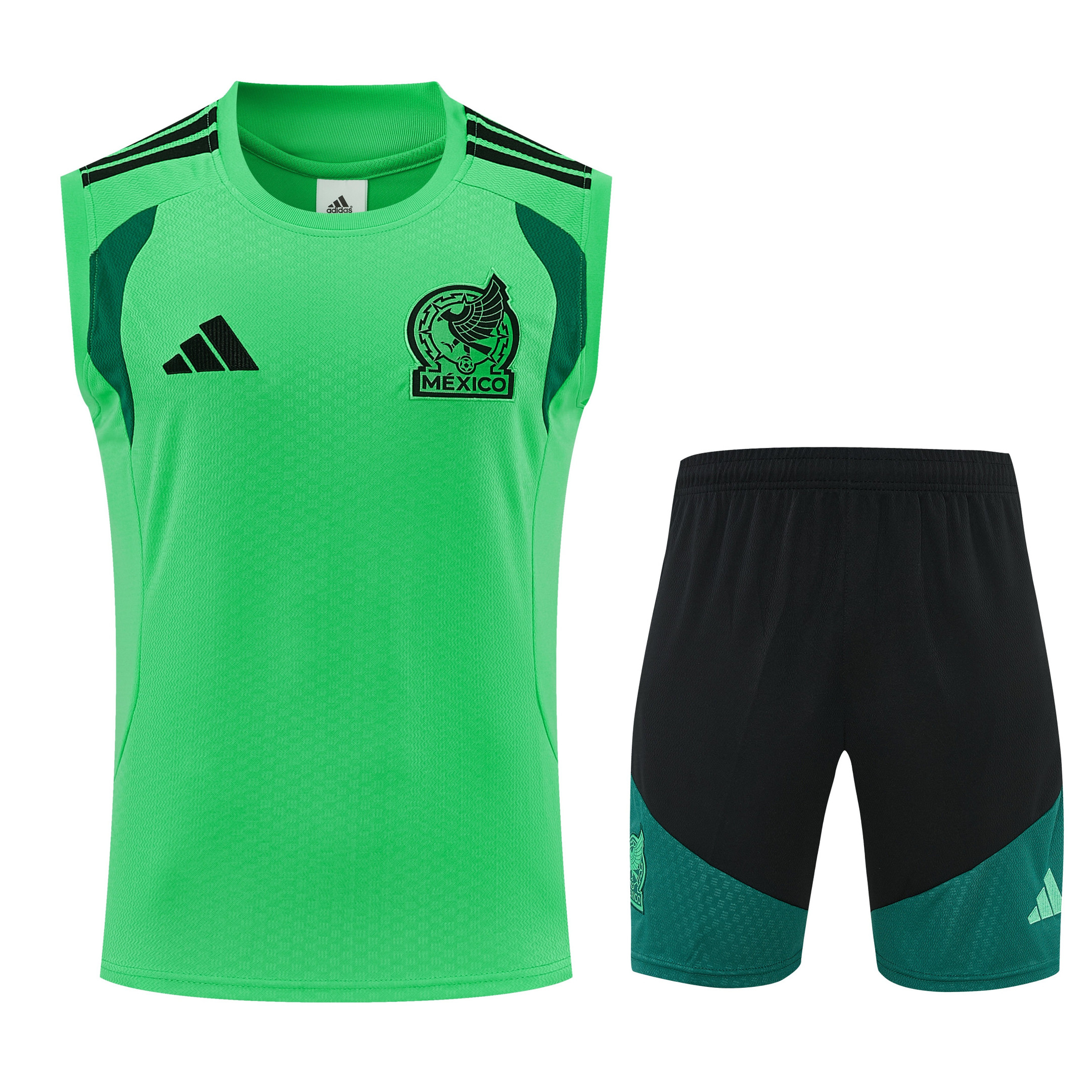 Mexico 2026-27 Sleeveless Training Set Men Soccer Kit – Green - Jersey Teams