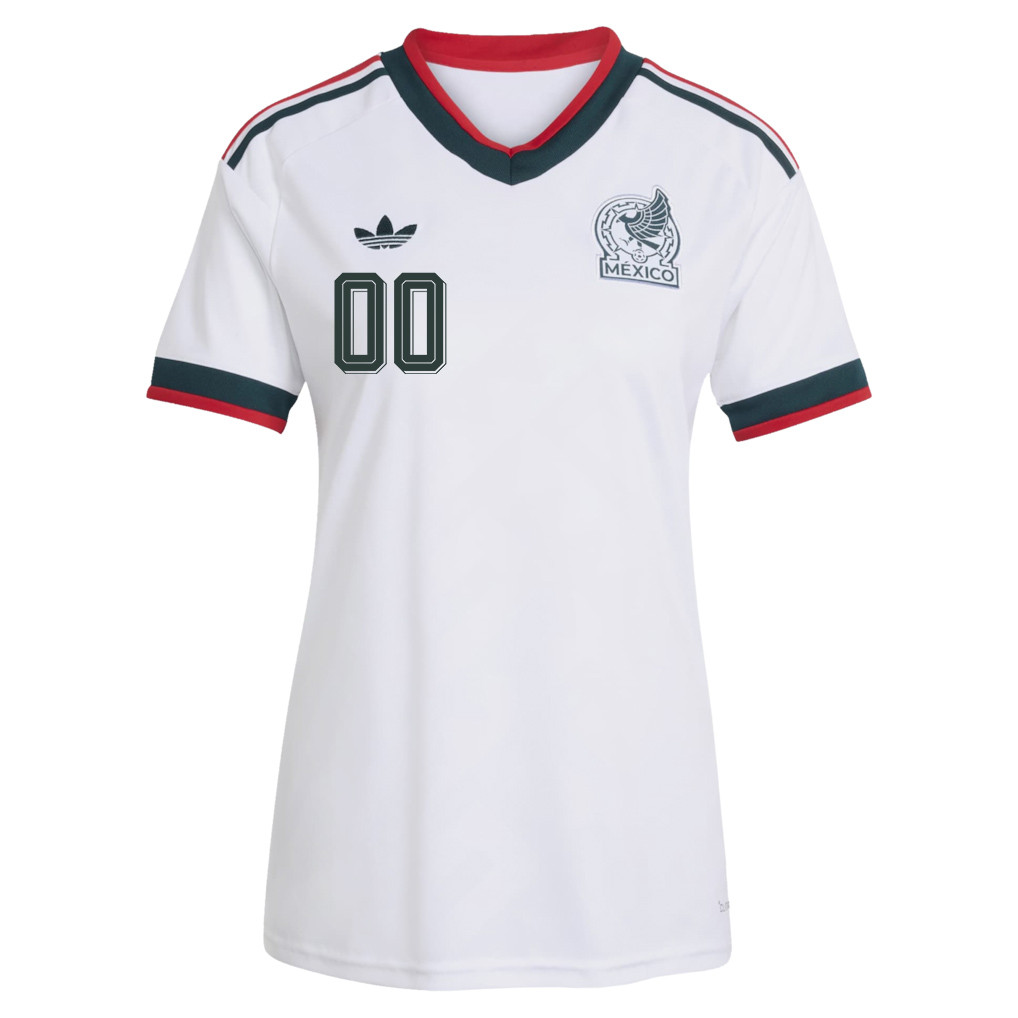 Mexico National Team 2026 Women's Away Jersey - Personalized - White - Jersey Teams
