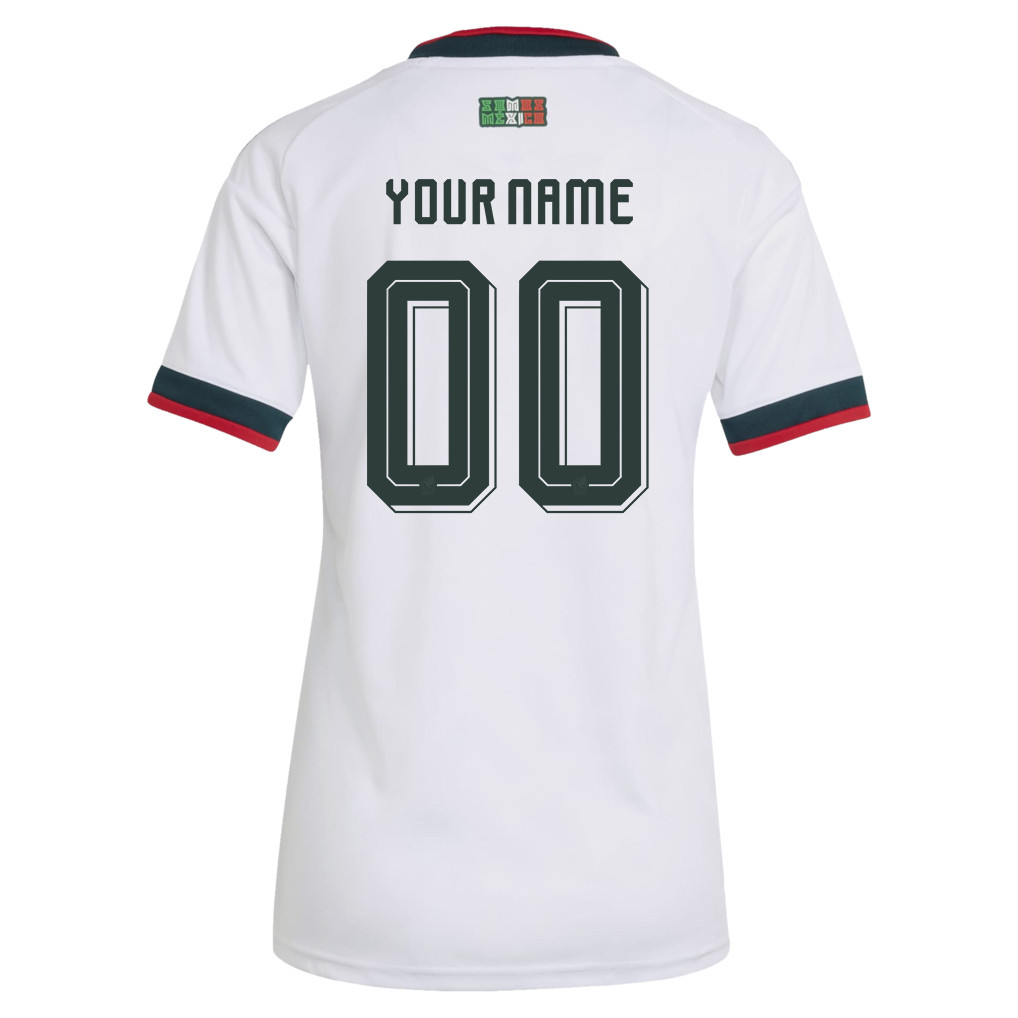 Mexico National Team 2026 Women's Away Jersey - Personalized - White - Jersey Teams