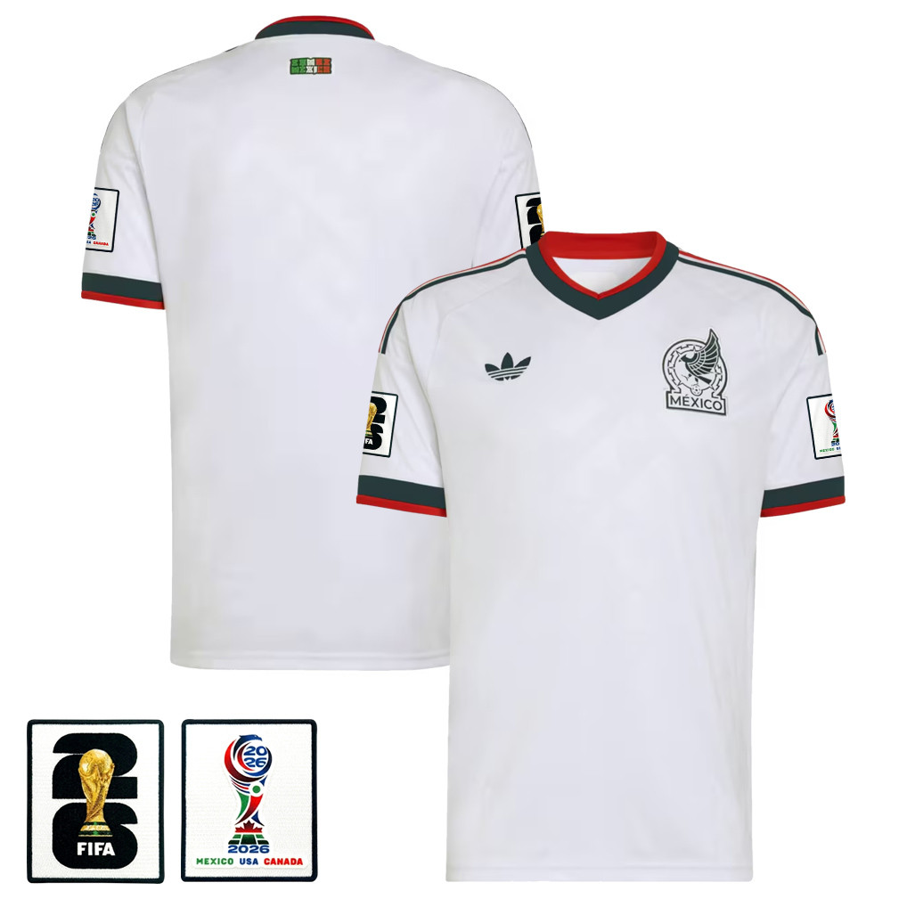 Mexico National Team 2026 x World Cup Patch Away Jersey - White, Men - Jersey Teams