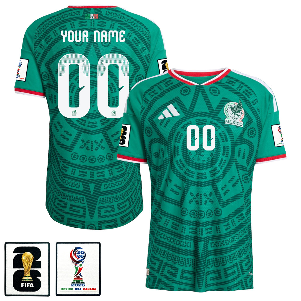 Mexico National Team 2026 x World Cup Patch Personalized Home Jersey - Green, Men - Jersey Teams