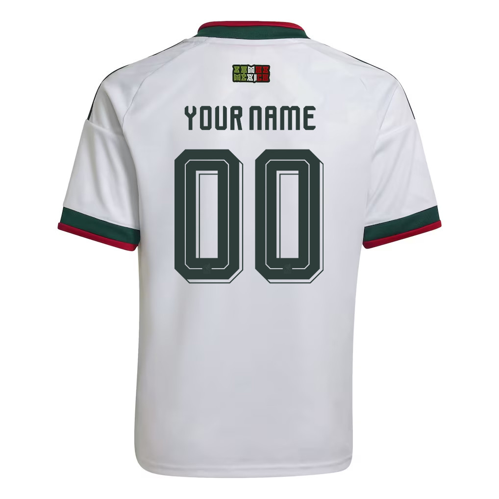 Mexico National Team 2026 Youth Away Jersey - Personalized - White - Jersey Teams