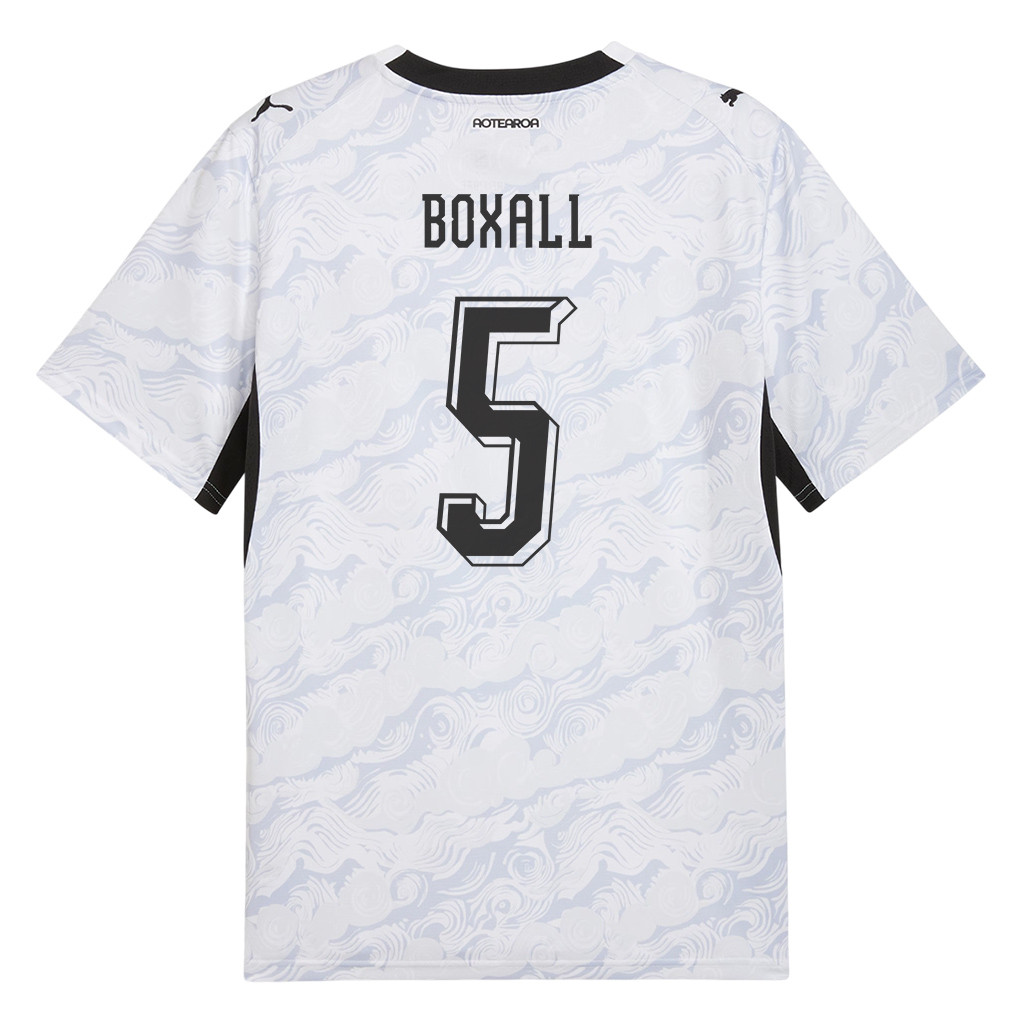 Michael Boxall 5 New Zealand National Team 2026 Away Jersey - White, Men - Jersey Teams