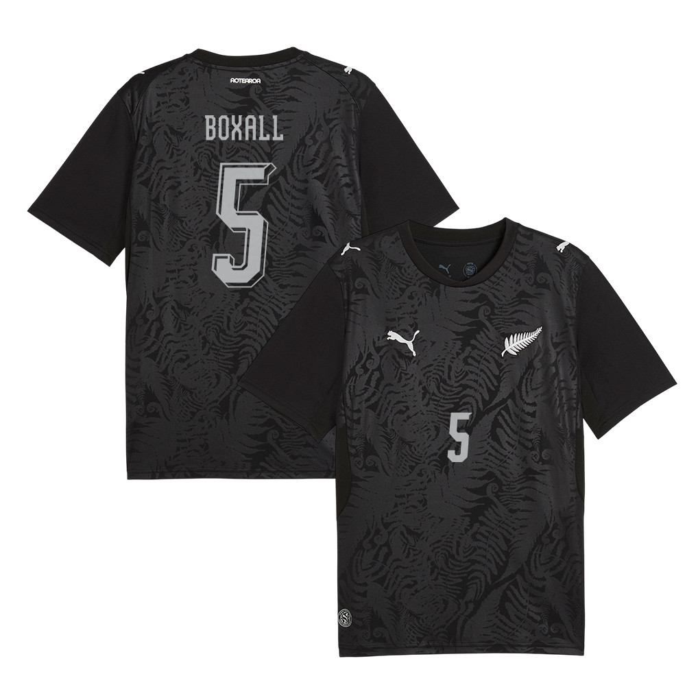Michael Boxall 5 New Zealand National Team 2026 Home Jersey - Black, Men - Jersey Teams