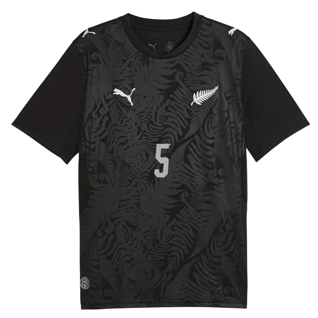 Michael Boxall 5 New Zealand National Team 2026 Home Jersey - Black, Men - Jersey Teams