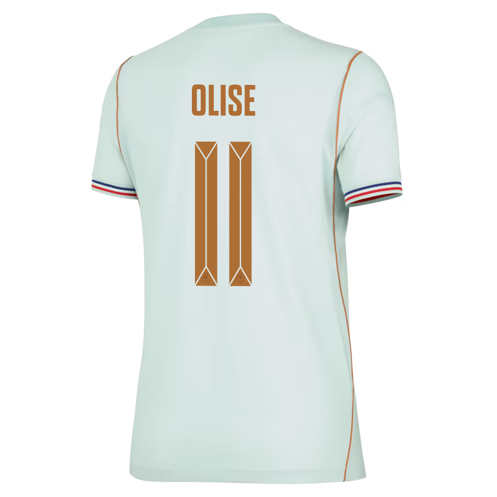 Michael Olise 11 France National Team 2026 Women's Away Jersey - Green - Jersey Teams
