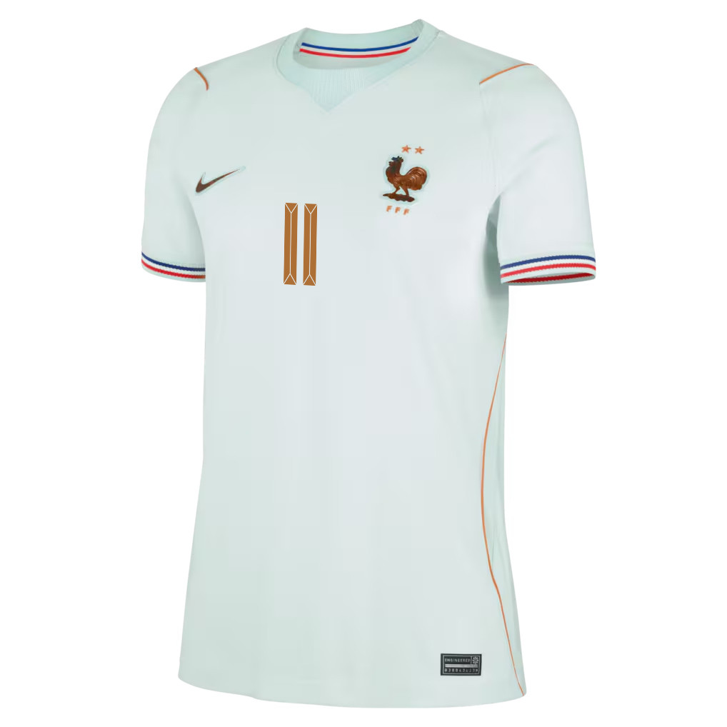 Michael Olise 11 France National Team 2026 Women's Away Jersey - Green - Jersey Teams