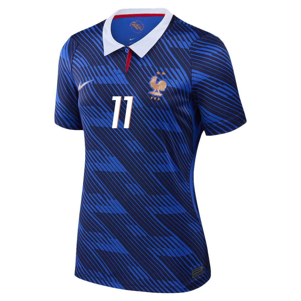 Michael Olise 11 Women's France National Team 2026 Home Jersey - Blue - Jersey Teams