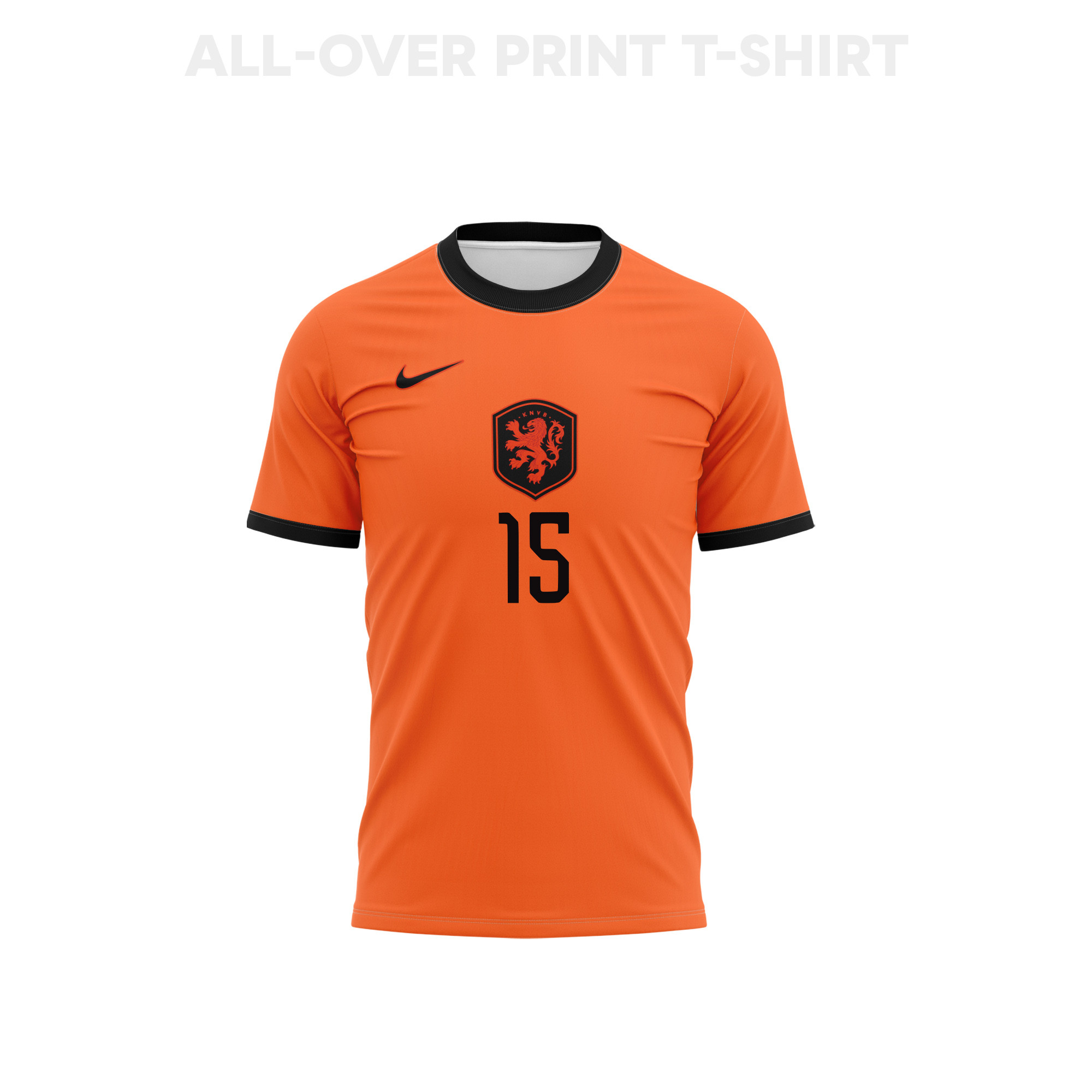 Micky van de Ven 15 Netherlands 2026 Home 3D T-Shirt Fully Printed – Unisex, Orange - Jersey Teams