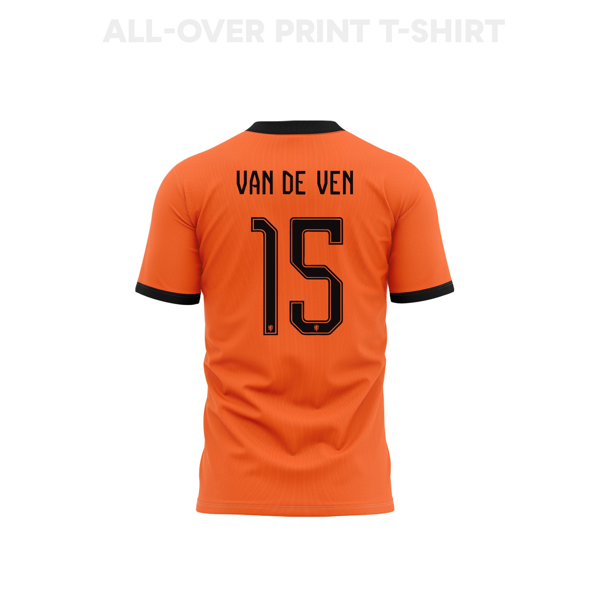 Micky van de Ven 15 Netherlands 2026 Home 3D T-Shirt Fully Printed – Unisex, Orange - Jersey Teams