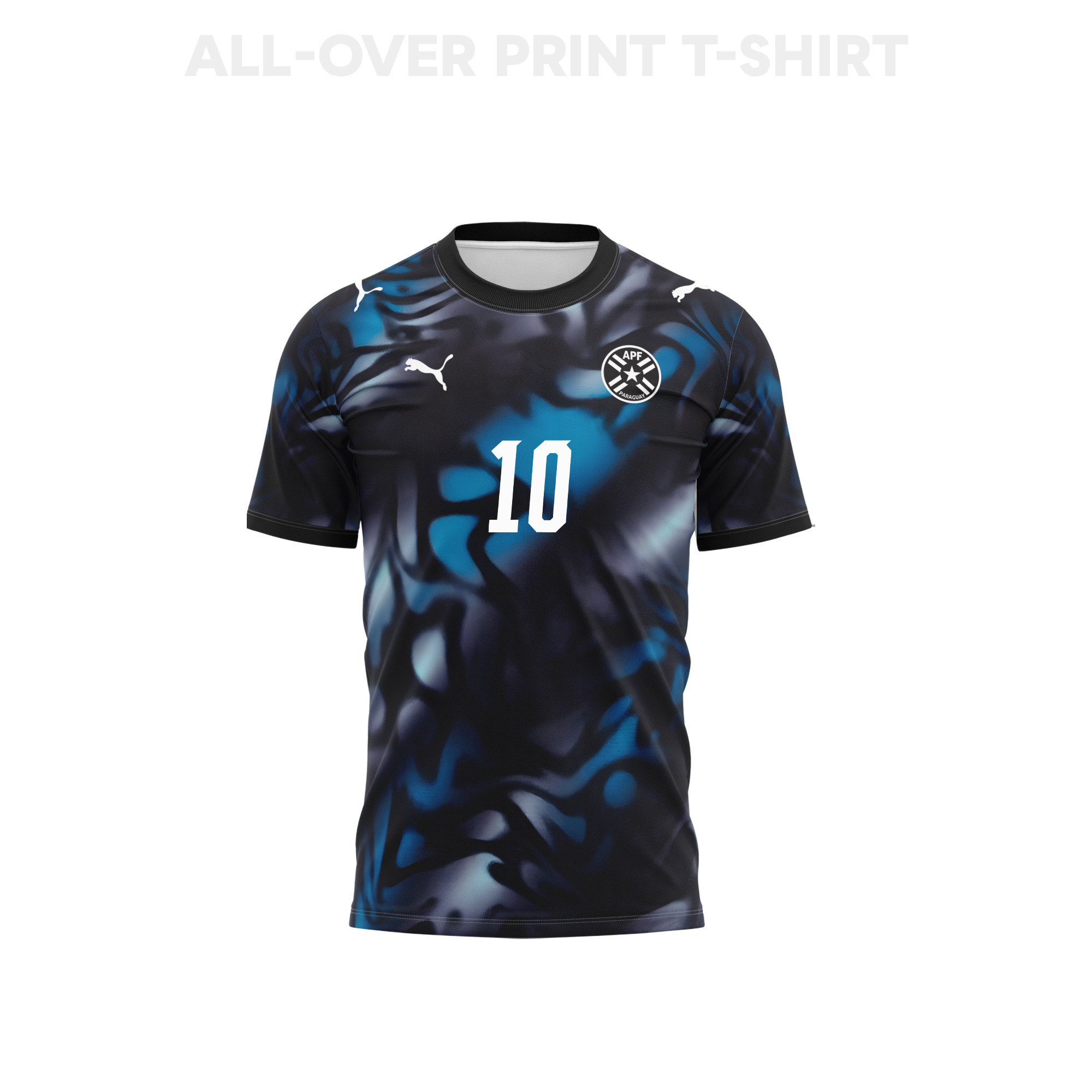 Miguel Almirón 10 Paraguay 2026 Away 3D T-Shirt Fully Printed – Unisex, Navy - Jersey Teams