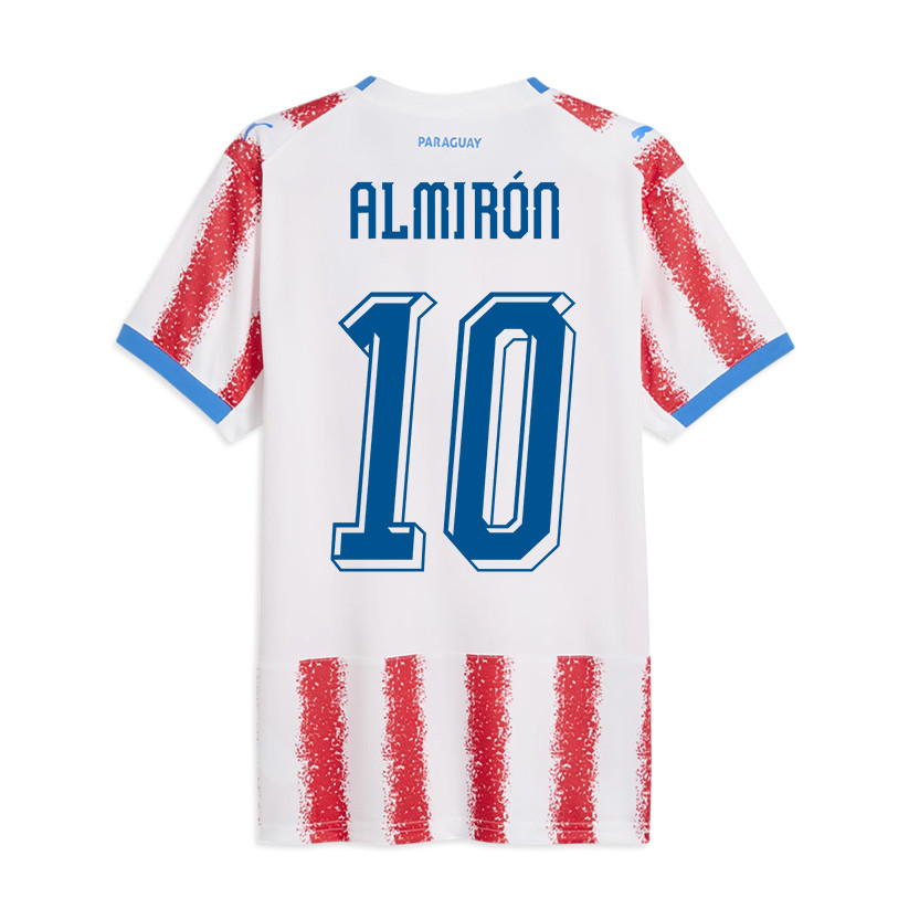 Miguel Almirón 10 Youth Paraguay National Team 2026 Home Jersey - White/Red - Jersey Teams