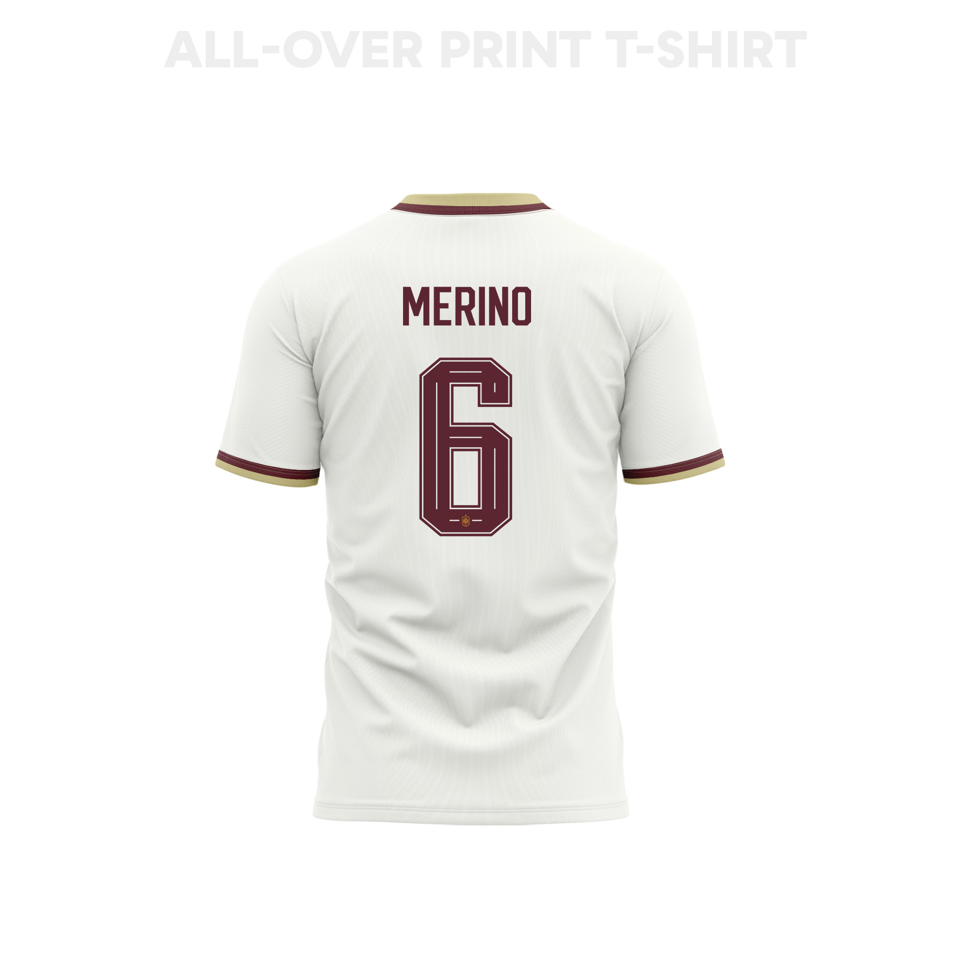 Mikel Merino 6 Spain 2026 Away 3D T-Shirt Fully Printed – Unisex, White - Jersey Teams