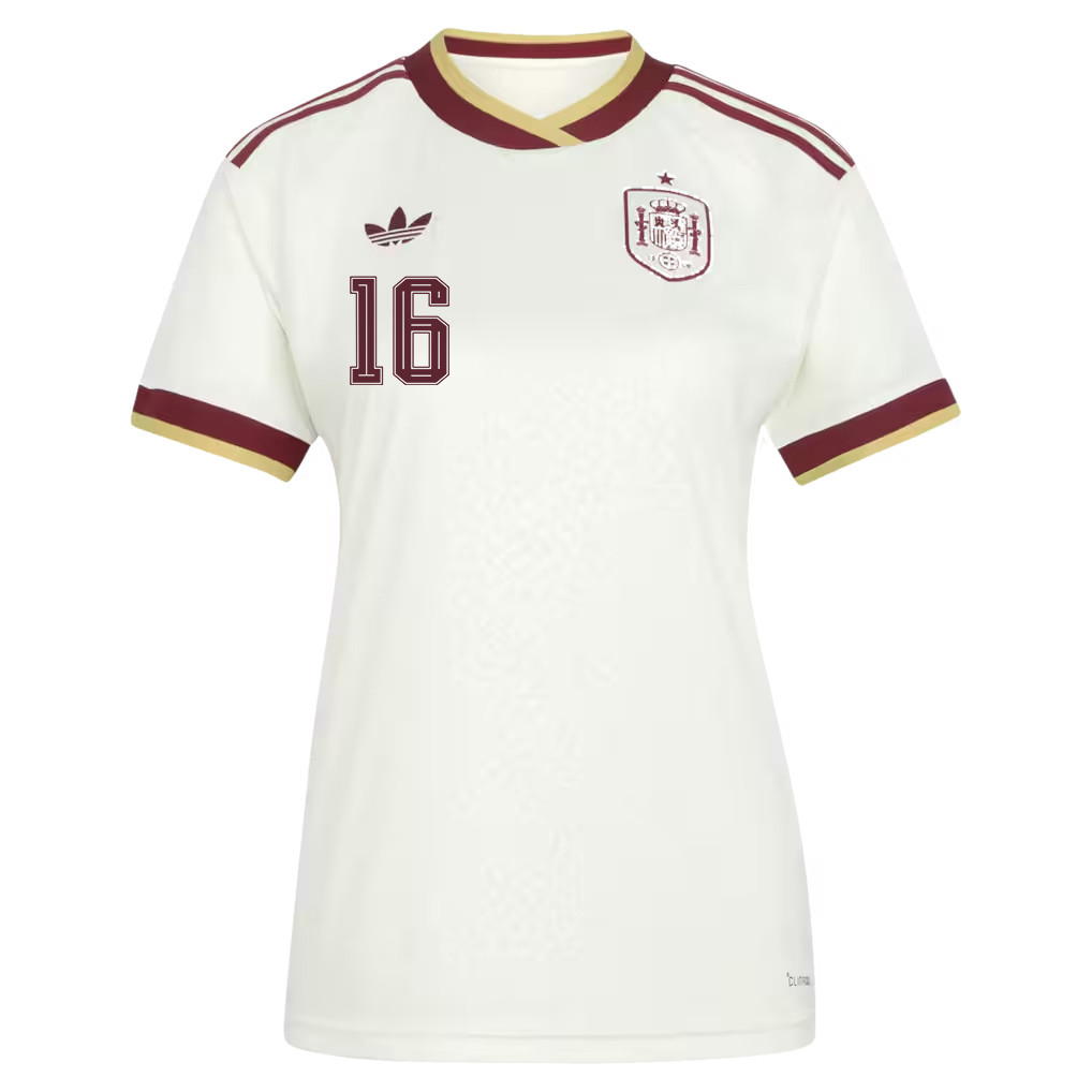 Mikel Oyarzabal 16 Women's Spain National Team 2026 Away Jersey - White - Jersey Teams
