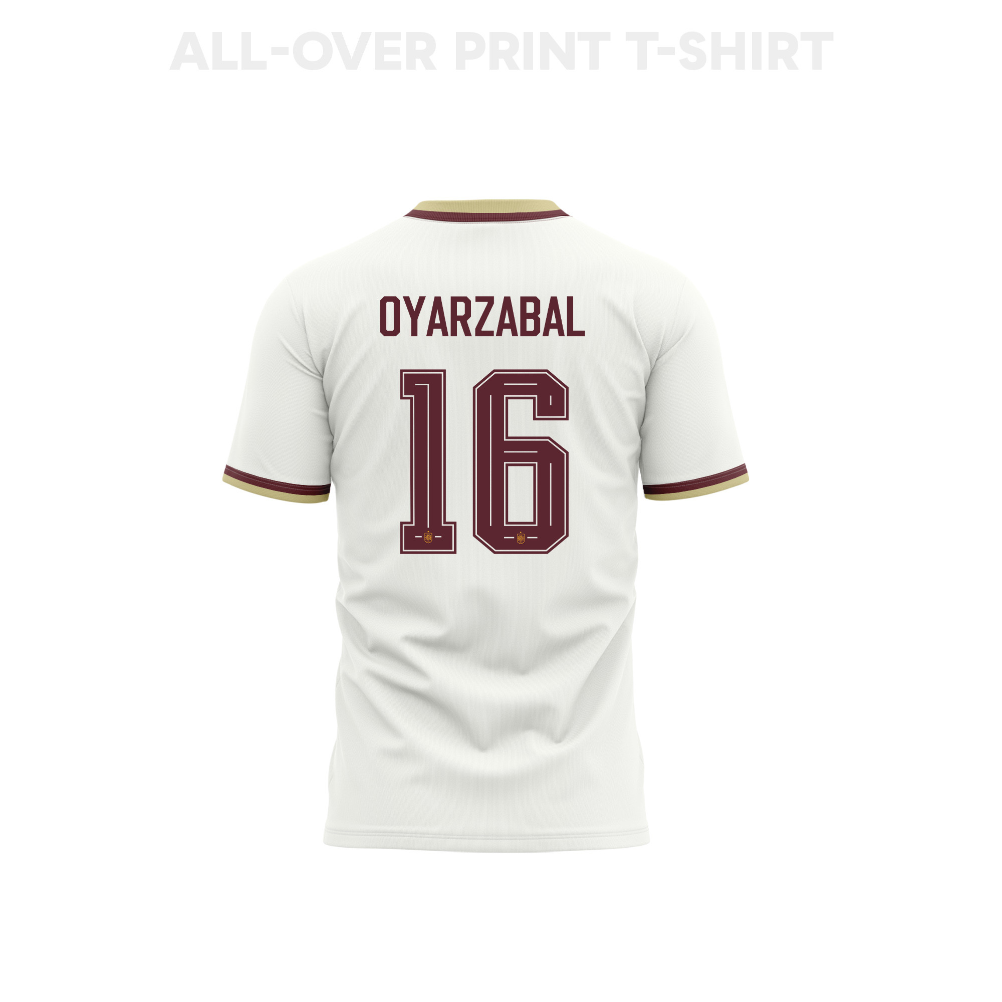 Mikel Oyarzabal 16 Youth Spain 2026 Away 3D T-shirt Fully Printed – White - Jersey Teams