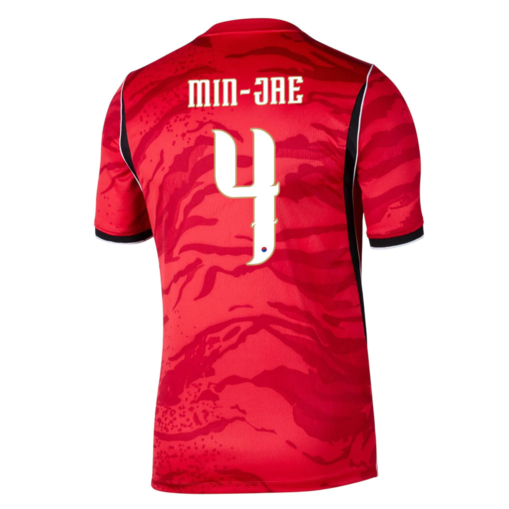 Min-Jae Kim 4 South Korea National Team 2026 x World Cup Patch Home Jersey - Red, Men - Jersey Teams